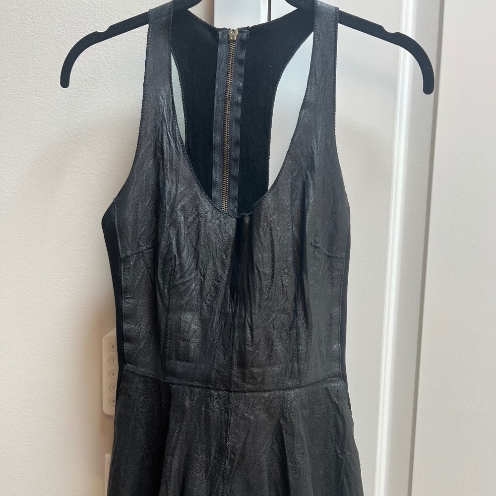 illia Black leather peplum Size 2